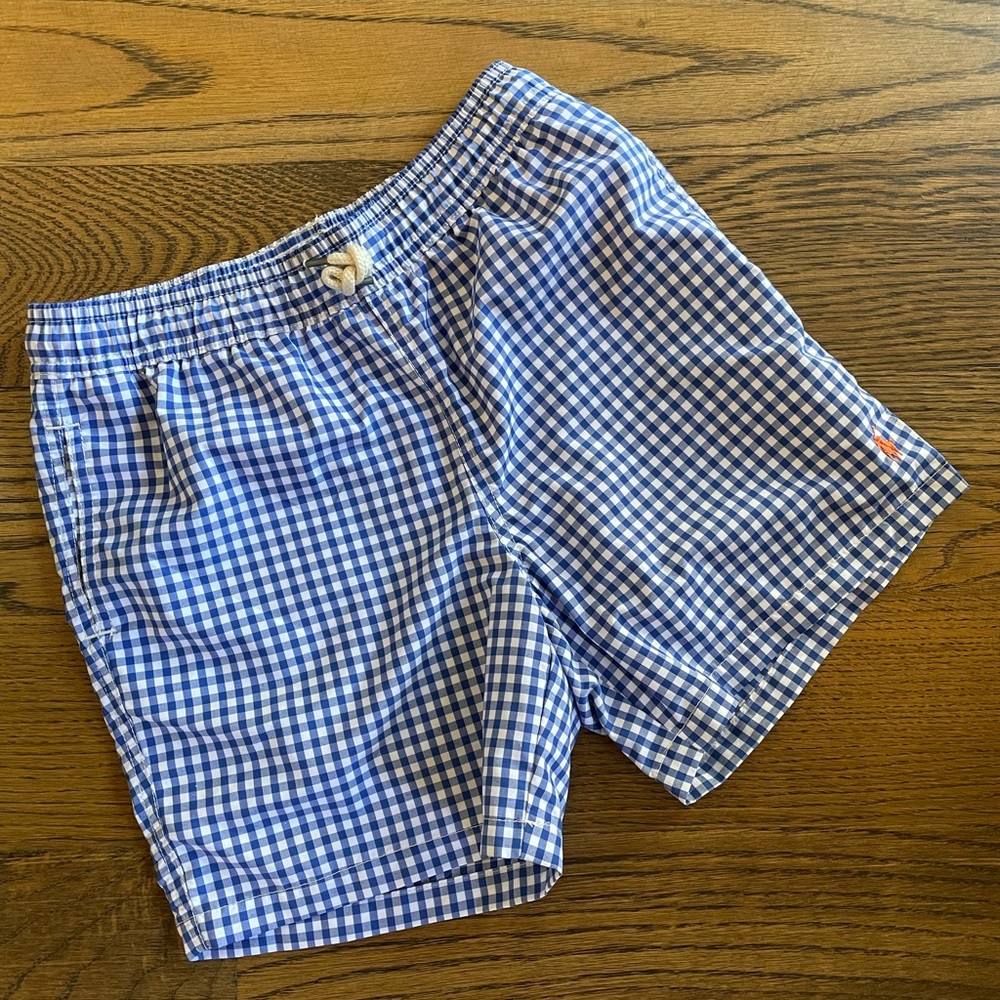 Polo Ralph Lauren Boys’ Gingham Swim Trunks - Size Medium (10/12)